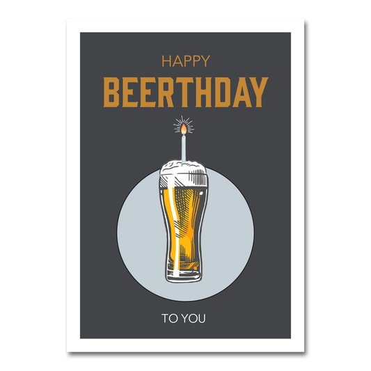 Happy Beerthday Geburtstagskarte